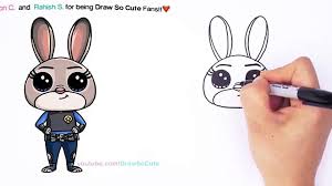 Free printable coloring pages for kids and adults. How To Draw Disney Zootopia Rabbit Judy Hopps Step By Step Cute å½±ç‰‡ Dailymotion