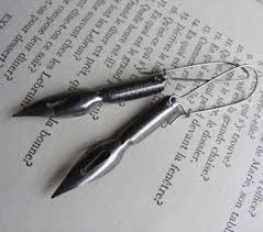 Vintage Pen Nib Earrings Steampunk Writers Jewelry Etsy Vintage Pens Pen Nib Beautiful Pen