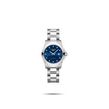 LONGINES WATCH ONLY TIME WOMAN CONQUEST STEEL QUANDRANT BLUE DIAMONDS  BRACELET