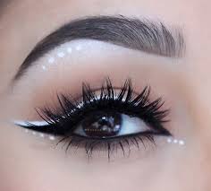 Black And White Eyeshadow Makeup Black And White Saucy Beejoloves Coachella Makeup Rave Makeup White Eyeliner