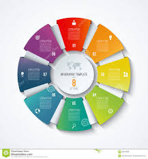 Circle Infographic Template Process Wheel Vector Pie Chart