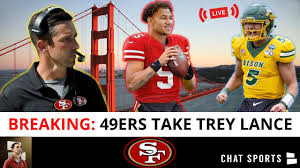 — former north dakota state quarterback trey lance is going to wear the same number with the san francisco 49ers that he wore with the bison. Breaking San Francisco 49ers Select Qb Trey Lance 3 Overall Nfl Draft 2021 Live Youtube