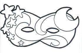 Maschere Di Carnevale Maschere Di Carnevale Per Bambini Stelle E Luna Disegni Da Colorare Carnevale Maschere Decorazioni Carnevale
