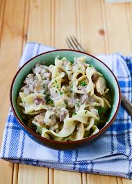 Slow Cooker Ground Beef Stroganoff Recipe Dinner Divinelifestyle Com He Healthy Crockpot Recipes Slow Cooker Ground Beef Slow Cooker Beef Stroganoff Recipe