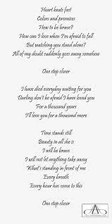 A Thousand Years Lyrics Add On Purchased As An Add On Design To Any Of Our Runners Or Backdrops Thousand Years Lyrics Lyrics Song Quotes
