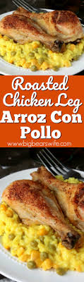In a large food processor or blender, blend the peppers and garlic until smooth. Roasted Chicken Leg Arroz Con Pollo Big Bear S Wife