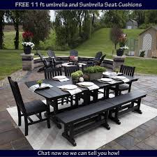Berlin Gardens Mission Family Dining Set There S Room For Everyone Around This Grand Dining Poly Outdoor Furniture Outdoor Furniture Sets Outdoor Patio Decor