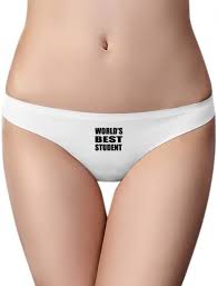 Amazon.com: World's Best Student Teacher Quote Brief Women G-String  Underwear T-Back Breathable Cool Soft Panty White: Clothing, Shoes & Jewelry