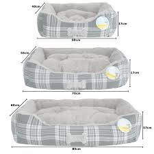 Me My Super Soft Grey Check Comfy Dog Puppy Pet Bed Small Medium Large S M L Ebay With Images Dog Pet Beds Dog Couch Bed Pet Bed