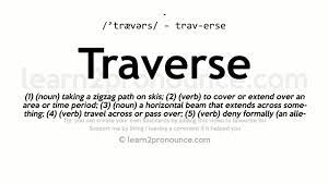 Traverse Pronunciation And Definition Youtube
