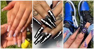 The nails features short nails with a different design, two white nails and. 50 Stunning Acrylic Nail Ideas To Express Your Personality