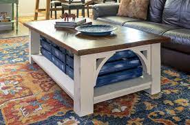Jeff dadoes out notches in the legs to accept the two shelves. Diy Coffee Table With Storage Farmhouse Style Diy Candy