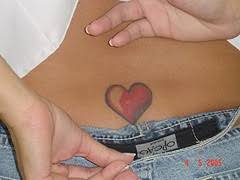 Red heart black outline tattoo. Small Red Heart Tattoo On Lower Back Tattooimages Biz