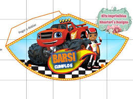 Click to view more blaze and the monster machines party supplies. Printable Kit Blaze And The Monster Machines Editable Candy Bar Candy Table Topper Wrappers Banner Invitations Diy Blaze And The Monster Machines Party Diy Invitations Push Pop Candy