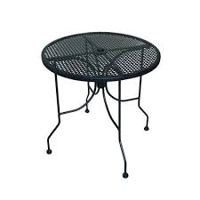 Nice finish on the metal parts. American Tables Seating Alm30 30 Round Outdoor Table W Umbrella Hole Aluminum Black