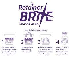 Once the water has turned blue and is bubbling, add your aligners or retainers. Retainer Brite Cleaning Tablets Dental Care Oral Health Buy Online