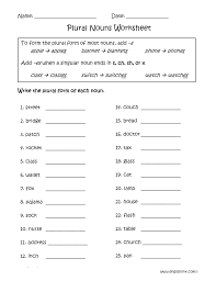Nouns Plural Worksheet