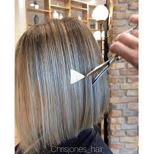 Bronde bob with long feathered layers. 4 Cutting Tips For Bobs Lobs Behindthechair Com