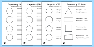 Mathematics homework on area on each shape? Year 2 Properties Of 2d Shapes Differentiated Worksheet Twinkl