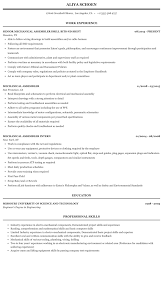 mechanical assembler resume sample