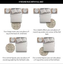Alternatively, a nonslip rug mat placed under the entire. What Size Rug For A Full Double Bed Chart Layout Designs Homely Rugs