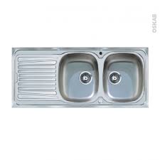 Évier de cuisine céramique 1 bac publica allia | espace aubade. Evier De Cuisine Basento Inox Lisse 2 Bacs Egouttoir A Encastrer Oskab