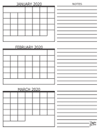 Quarterly Calendars 3 Month Calendar Summer Calendar Calendar Template