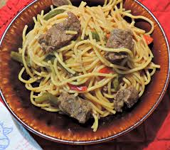 This is a great base recipe, but i felt the need to make some additions: Tuesday Good Eating Skillet Beef Lo Mein