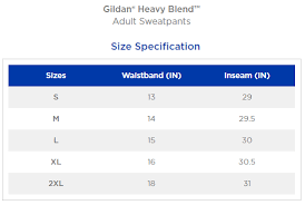 Gildan Size Chart The Odyssey Bookshop