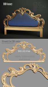 A1064 Bed Luxury Cnc Model Com 3d Model For Cnc Router 3d Furniture Bed Headboard Design Headboards For Beds Classic Furniture
