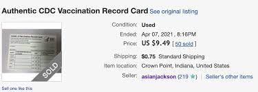 Coronavirus Vaccination Cards A Target Of Scams The Washington Post