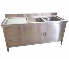 Not only does this unit provide plenty of room on its work surface, but it also offers an 18 gauge type 430. 1 8m Commercial Stainless Steel Double Sink With Cupboard And Drawers Rhd All Sta Commercial Kitchen Sinks Stainless Steel Kitchen Stainless Steel Kitchen Sink