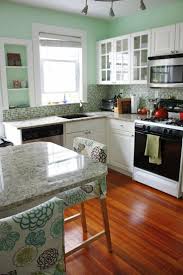 Backsplash Best Mint Kitchen Walls Ideas Green Patterned Wall Tiles Dark Sage Emerald And Cream Green Kitchen Walls Apartment Therapy House Tours New Kitchen