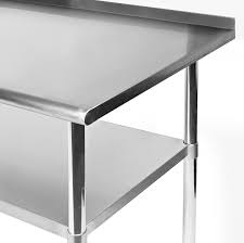 Amazon Com Gridmann Stainless Steel Commercial Kitchen Prep Work Table With B Stainless Steel Kitchen Table Stainless Steel Work Table Stainless Steel Table