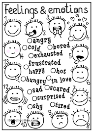 Each sheet has an i am. sentence to trace. Emotions Coloring Sheet 2 Worksheets 99worksheets