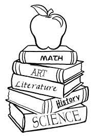 A Pile Of School Books For The First Day Of School Coloring Page Download Print Online Coloring Pa School Coloring Pages Book Drawing Online Coloring Pages