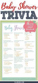 Baby Trivia Is A Classic Baby Shower Game And Its Really Easy To Set Up Too Click To Download Your Free Bab Classic Baby Shower Baby Facts Simple Baby Shower