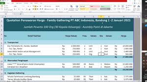 Kebetulan kami lagi buat tim untuk software development. Cara Buat Penawaran Harga Quotation 2020 Youtube