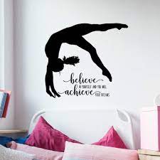 So i was now 12 years old and a competitive gymnast + a workout. Amazon Com Gymnastics Quote Wall Decal Dance Studio Decor Gymnast Vinyl Sticker 34 X30 Black Gymnast Gift Handmade