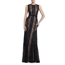 Bcbg Maxazria Bernadette Floor Length Sleeveless Gown Dress Irg6y739 003 Bcbg Dresses Lace Evening Gowns Black Evening Dresses