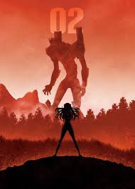 Looking for the best wallpapers? Eva 02 Poster By Sooru Displate Evangelion Neon Evangelion Evangelion Art