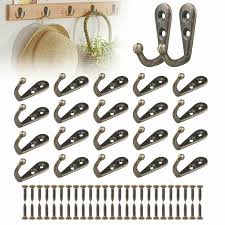 Individual coat hooks for wall. 20pcs Wall Mounted Hook Robe Hooks Single Coat Hanger 40 Pieces Screws Set Hooks Hangers Home Garden Worldenergy Ae