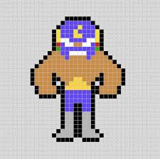 El Primo Brawl Stars Videojuego Pixel Art Patterns Dessin Pixel Dessin Pixel