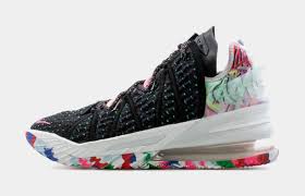 Nike lebron james 18 air cushion shoes black purple gold. Lebron 18 Multi Mens Basketball Shoe Black Multi Color Shoe Palace