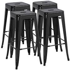 Their sitting heights are carefully chosen to suit short and tall people alike while conferring safety to the user. 30inch Metal Bar Stools Counter Height Barstool Stackable Indoor Outdoor Patio Bar Stool Home Kitchen Dining Stool Backless Bar Chair Walmart Com Walmart Com