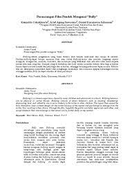 Contoh abstrak makalah hasil penelitian tindakan kelas meningkatkan hasil belajar berbicara bahasa inggris melalui metode kooperatif tipe jigsa. Id Perancangan Film Pendek Mengenai Bully