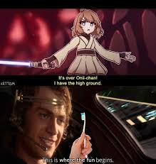 Hello There Imouto Kenobi Anime Memes Funny Star Wars Jokes Anime Memes