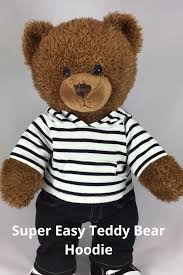 Wellcoda hug me teddy bear mens hoodie, nice & casual hooded sweatshirt. Teddy Bear Hoodie Sewing Pattern Teddy Bear Clothes Diy Teddy Bear Build A Bear Clothes Pattern