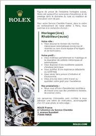 Pour vous aider à rédiger votre lettre de motivation, voici des exemples de lettres de motivation : Rolex France Cherche Des Horlogers