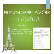 French Avoir Verb Worksheet For Beginners